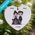 Emo Bride & Groom Ceramic Heart