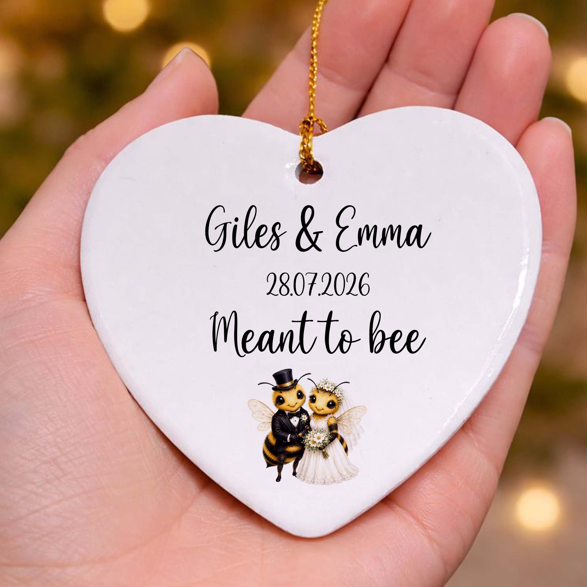 Meant To Bee Ceramic Heart