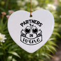 Partners in Wine Ceramic Heart