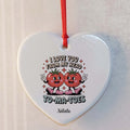 I Love You From My Head To-Ma-Toes Ceramic Heart