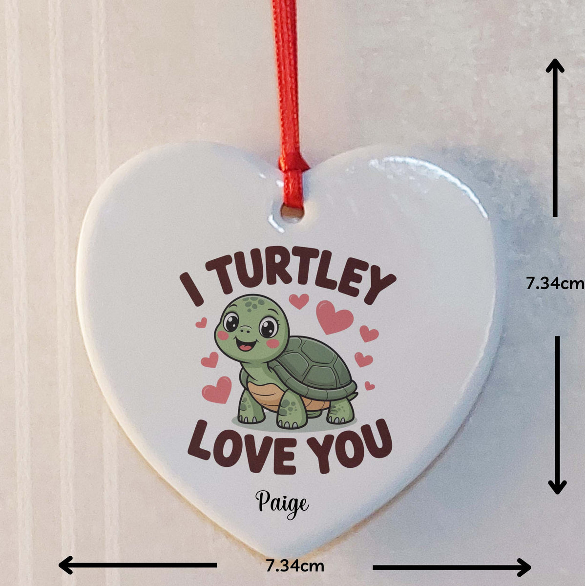 I Turtley Love You Ceramic Heart