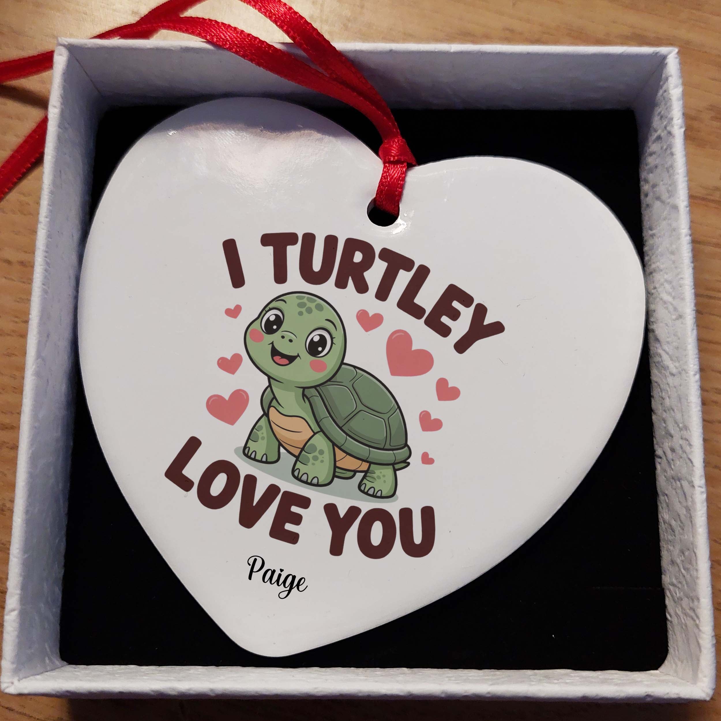 I Turtley Love You Ceramic Heart