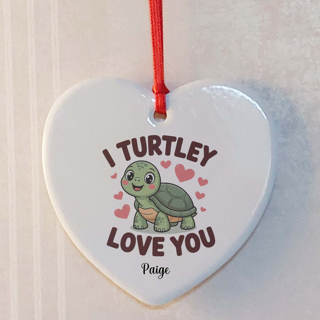 I Turtley Love You Ceramic Heart